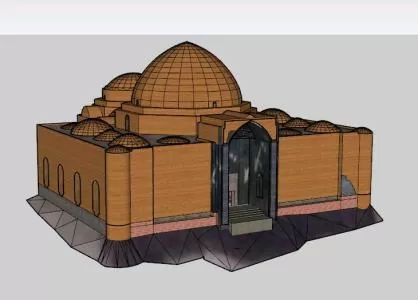 مسجد کبود تبریز؛ دانلود فایل اسکچاپ سه بعدی مسجد کبود