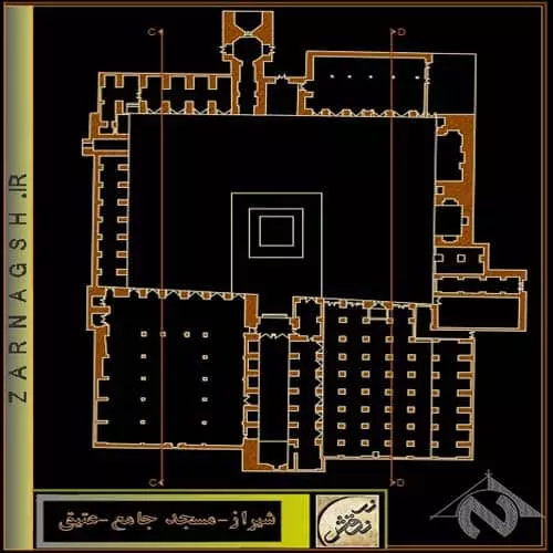 اتوکد جامع عتیق شیراز؛ دانلود نقشه کامل مسجد عتیق شیراز[DWG]